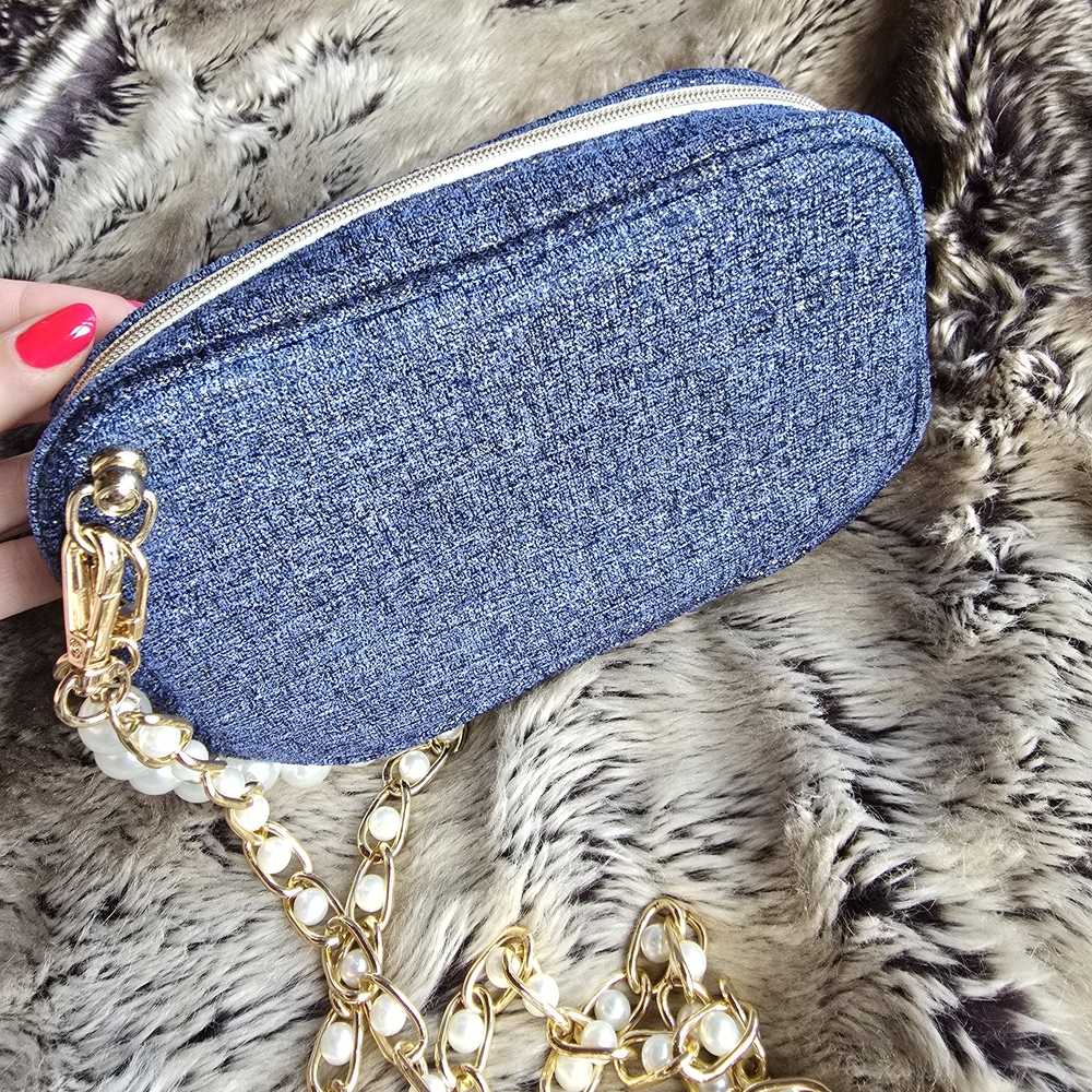 Chanel Conversion Makeup Bag - Denim Crossbody Ba… - image 3